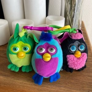Vintage Furby Keychains - 3 total